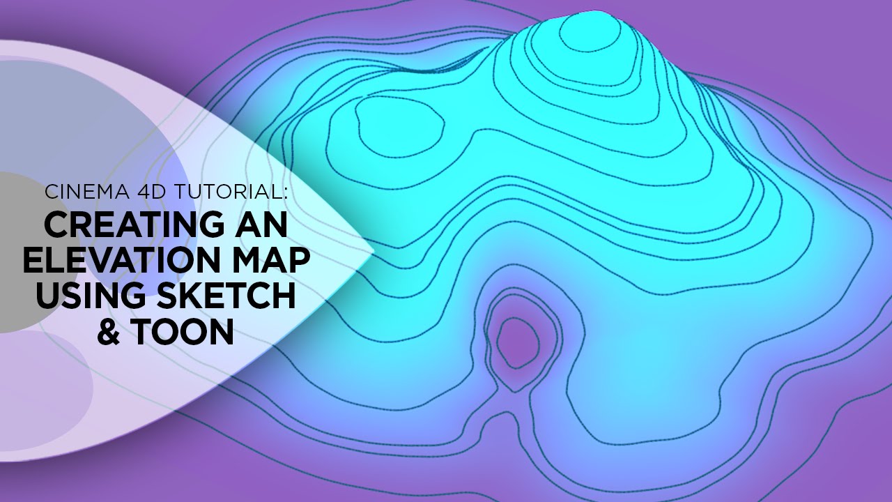 Cinema 4D Tutorial - How to Create an Elevation Map Using Cinema 4D's Sketch and Toon
