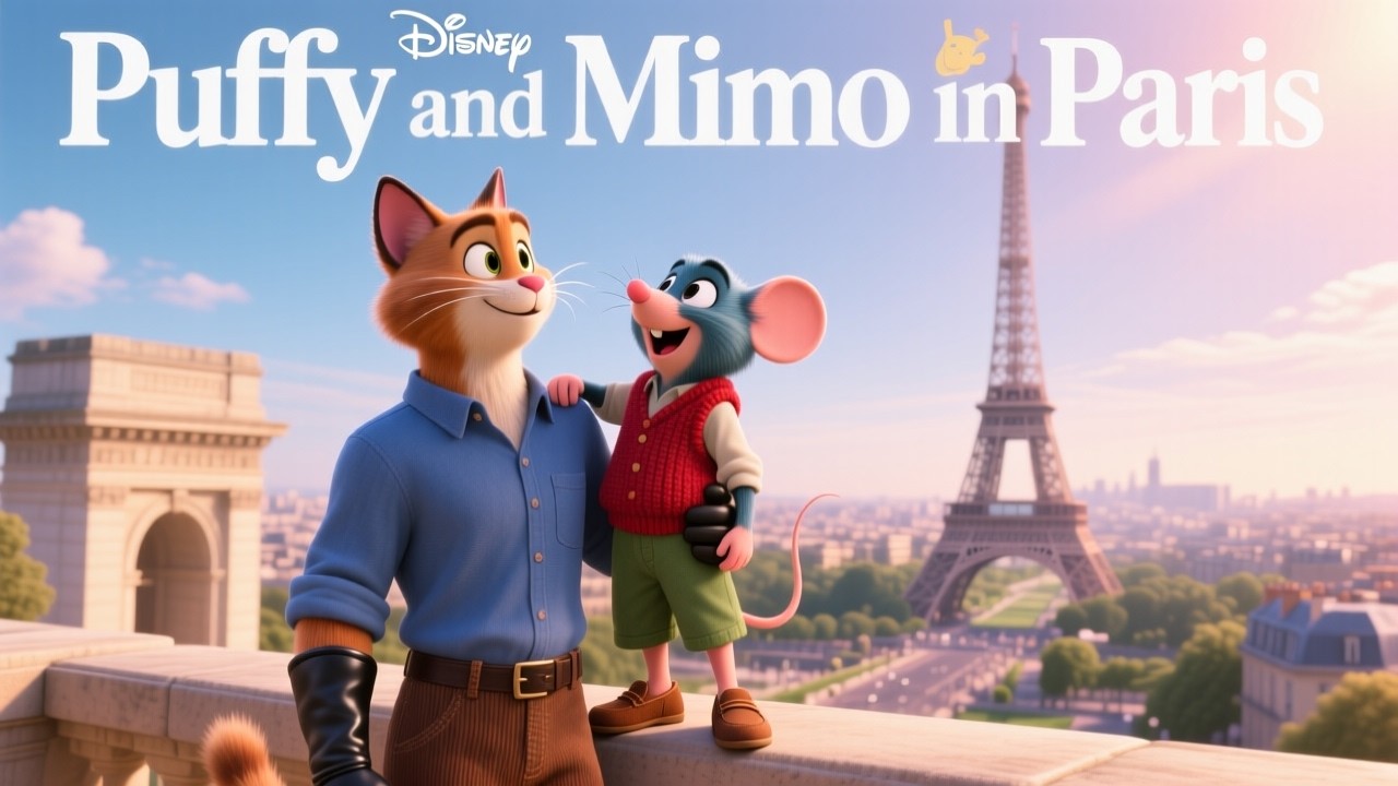 🎬 Puffy and Mimo in Paris🗼 Aventure Animée pour Enfants | Tour Eiffel, Louvre, Seine #anime