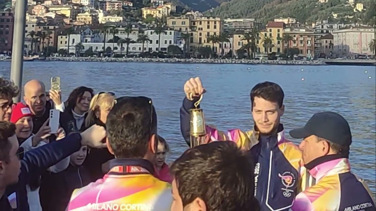 Fiaccola Olimpica a Rapallo ( Italy )