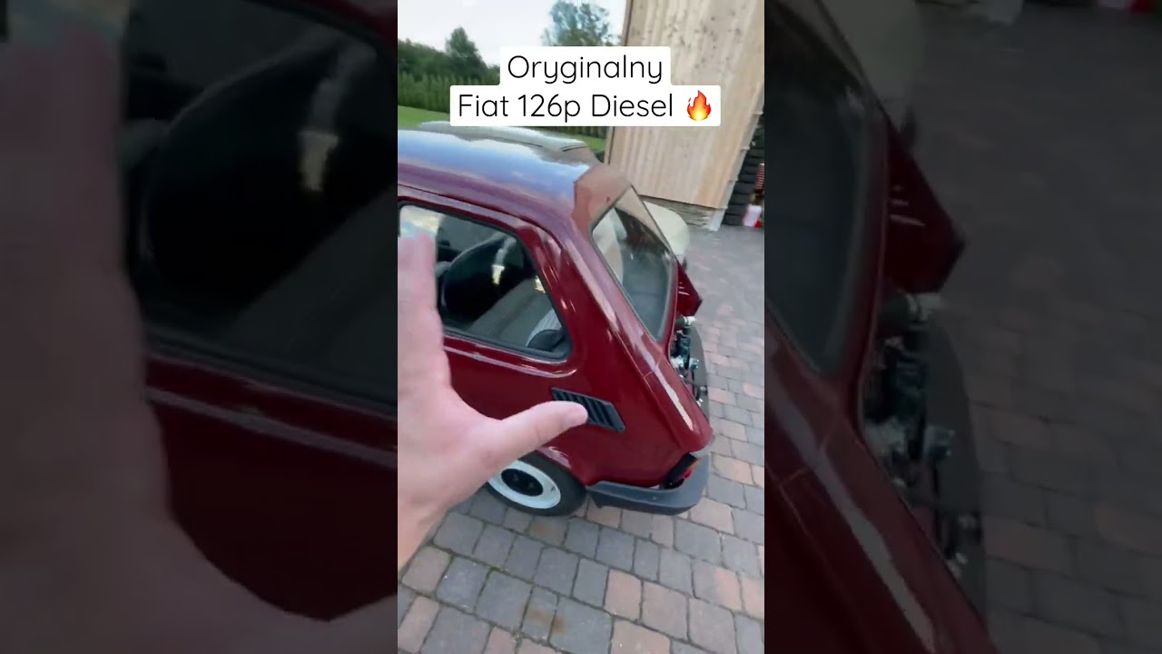 Fiat 126p z Silnikiem Diesla 🔥 Oryginalnie zamontowany przez Fabrykę!