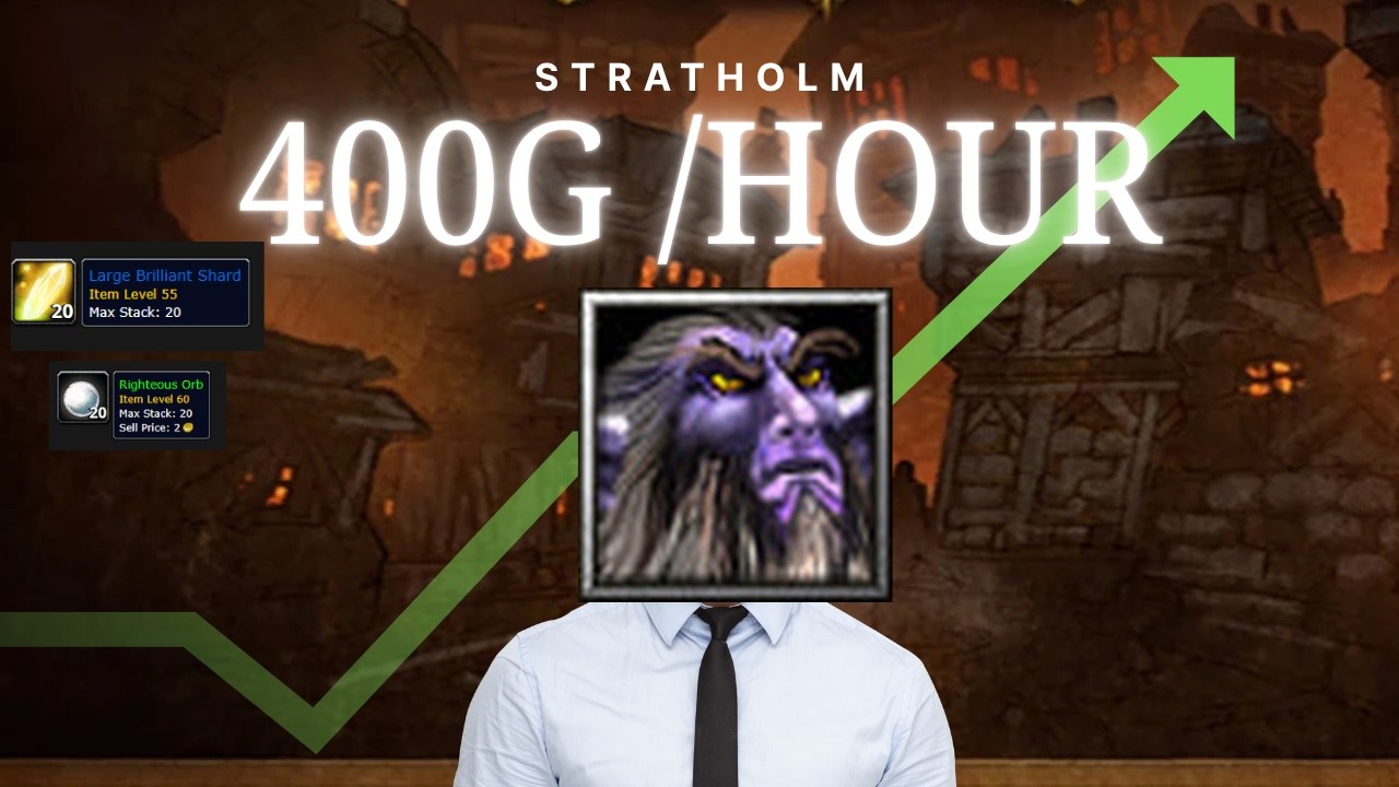 This Goldfarm Is 400g Per/Hr! TBC Anniversary WoW, DRUID STRATHOLM RUN