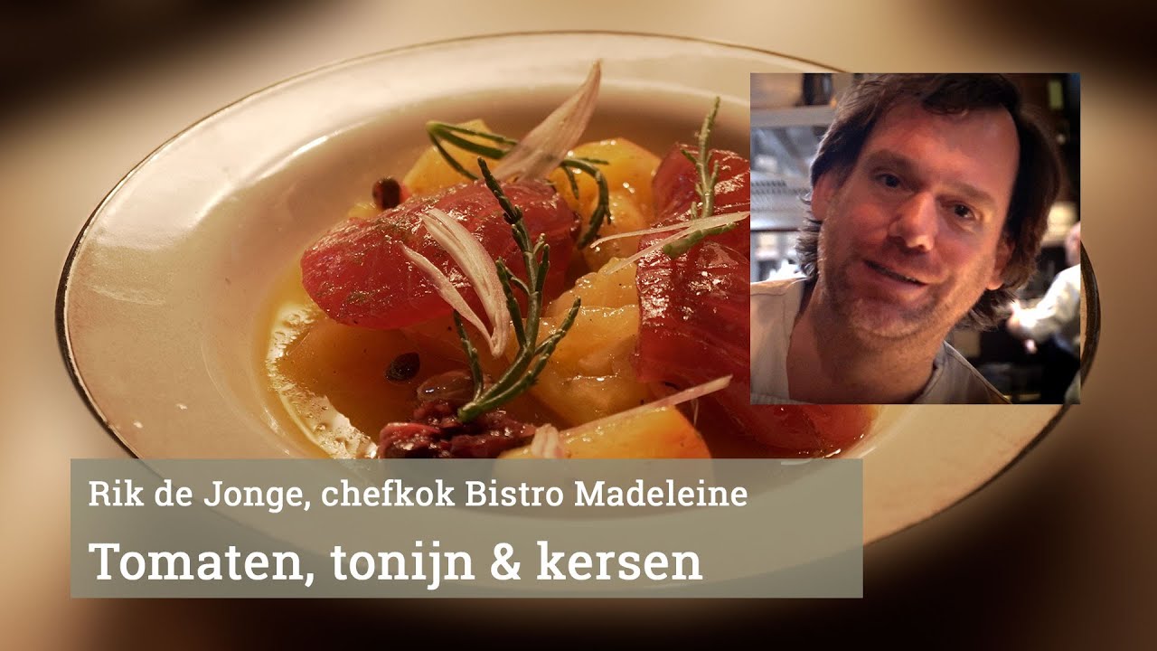Tomatensalade met tonijn en kersen