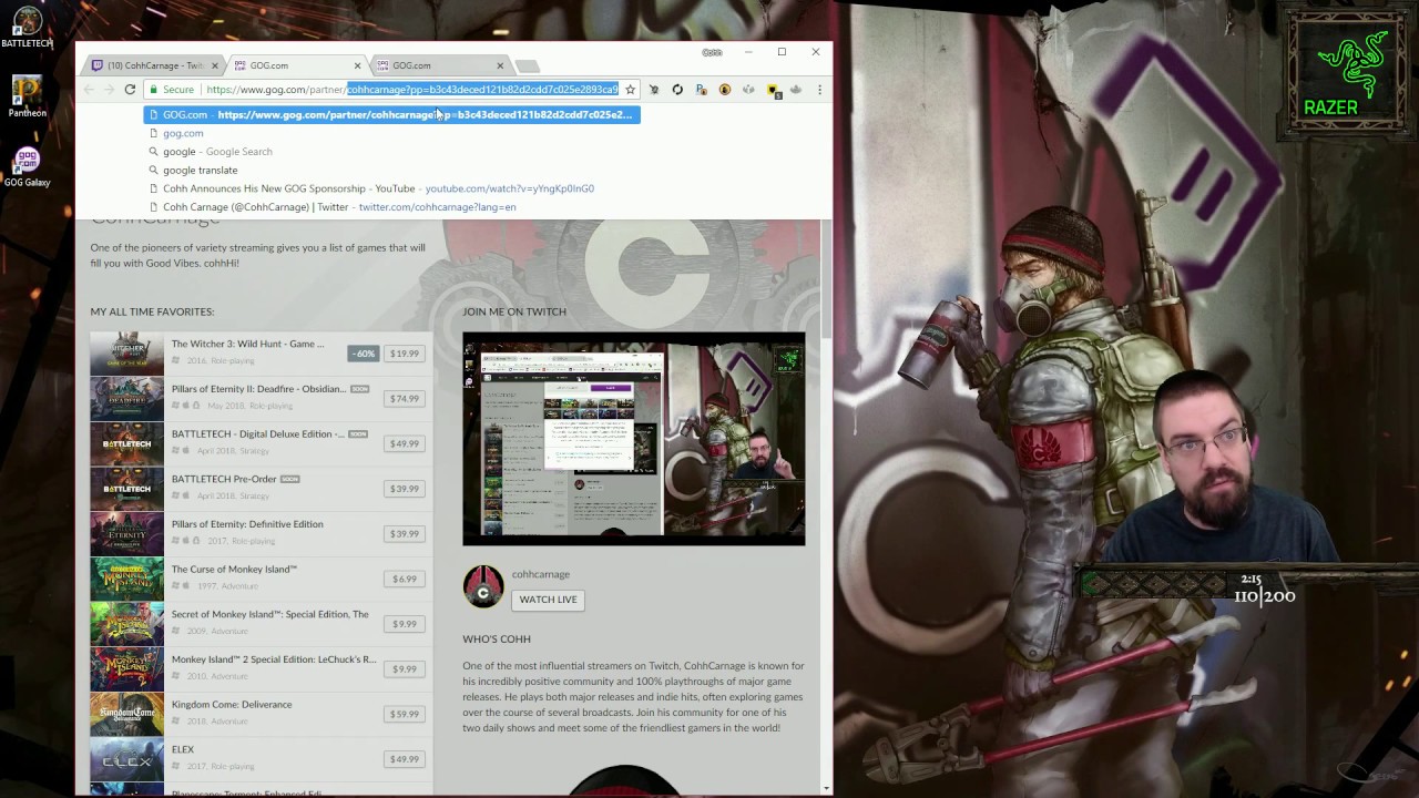 How To Support CohhCarnage Through His GOG Store