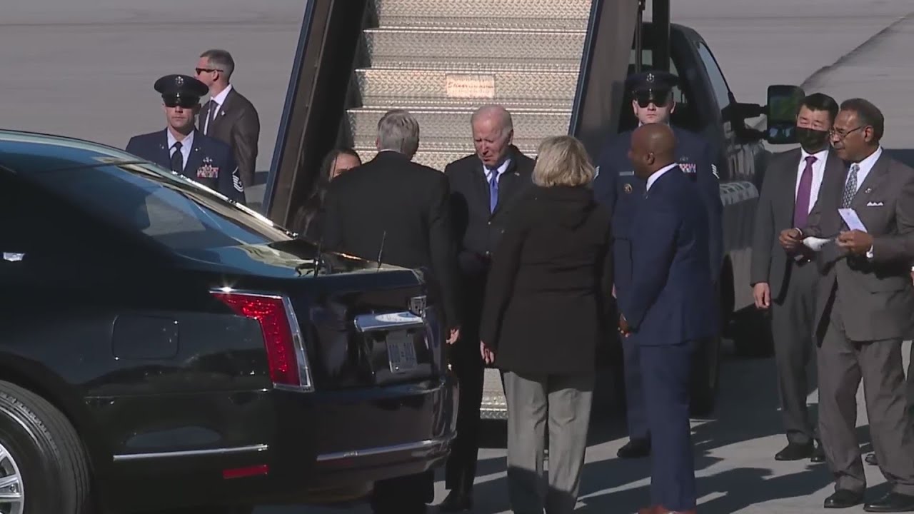President Biden lands at KCI Airport for visit in Kansas City