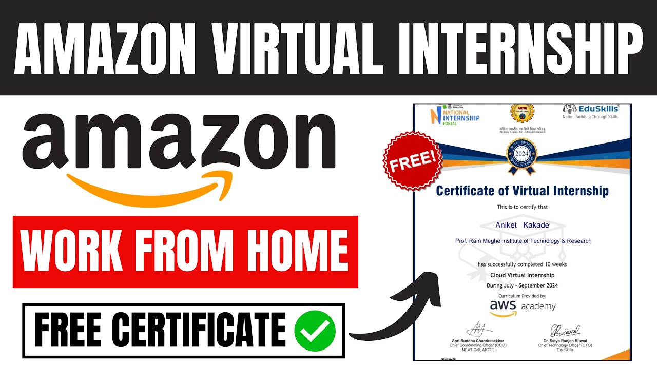 Amazon Free Gen AI Internship 2026 😍 Online Internship for All College Students | Free Certificate🔥