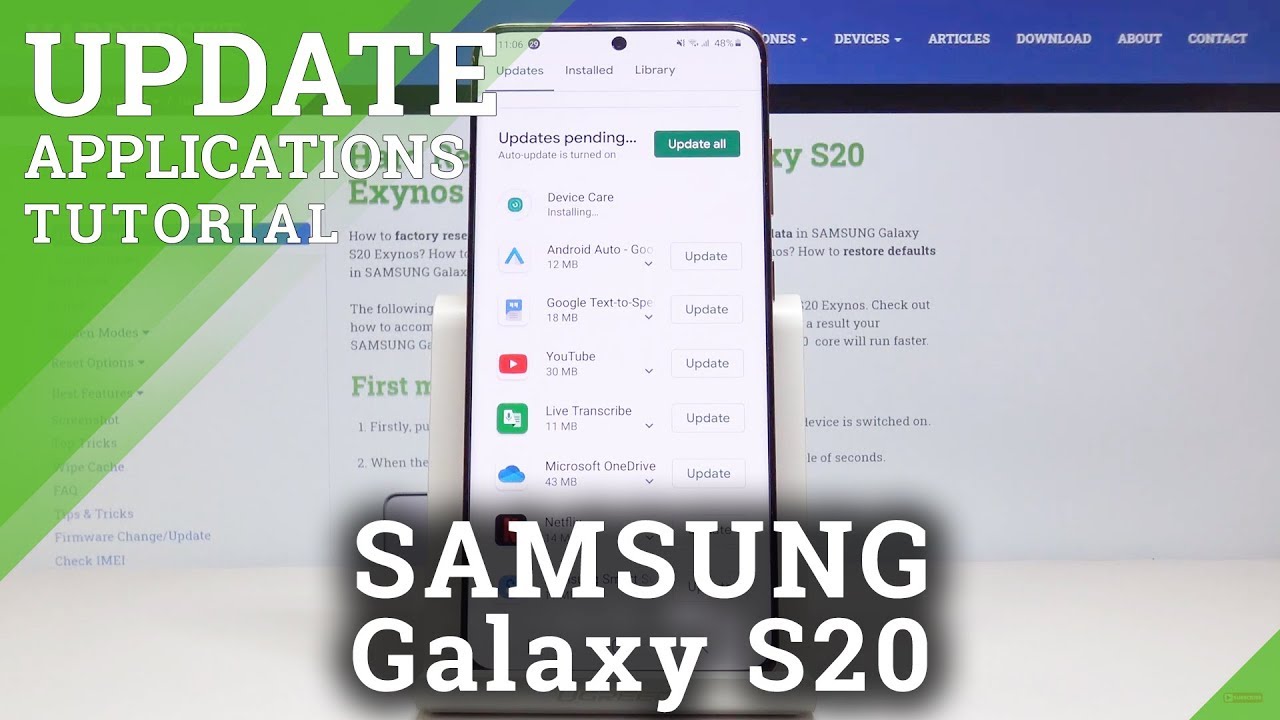 How to Update Apps in SAMSUNG Galaxy S20 &ndash; Download Latest App Version