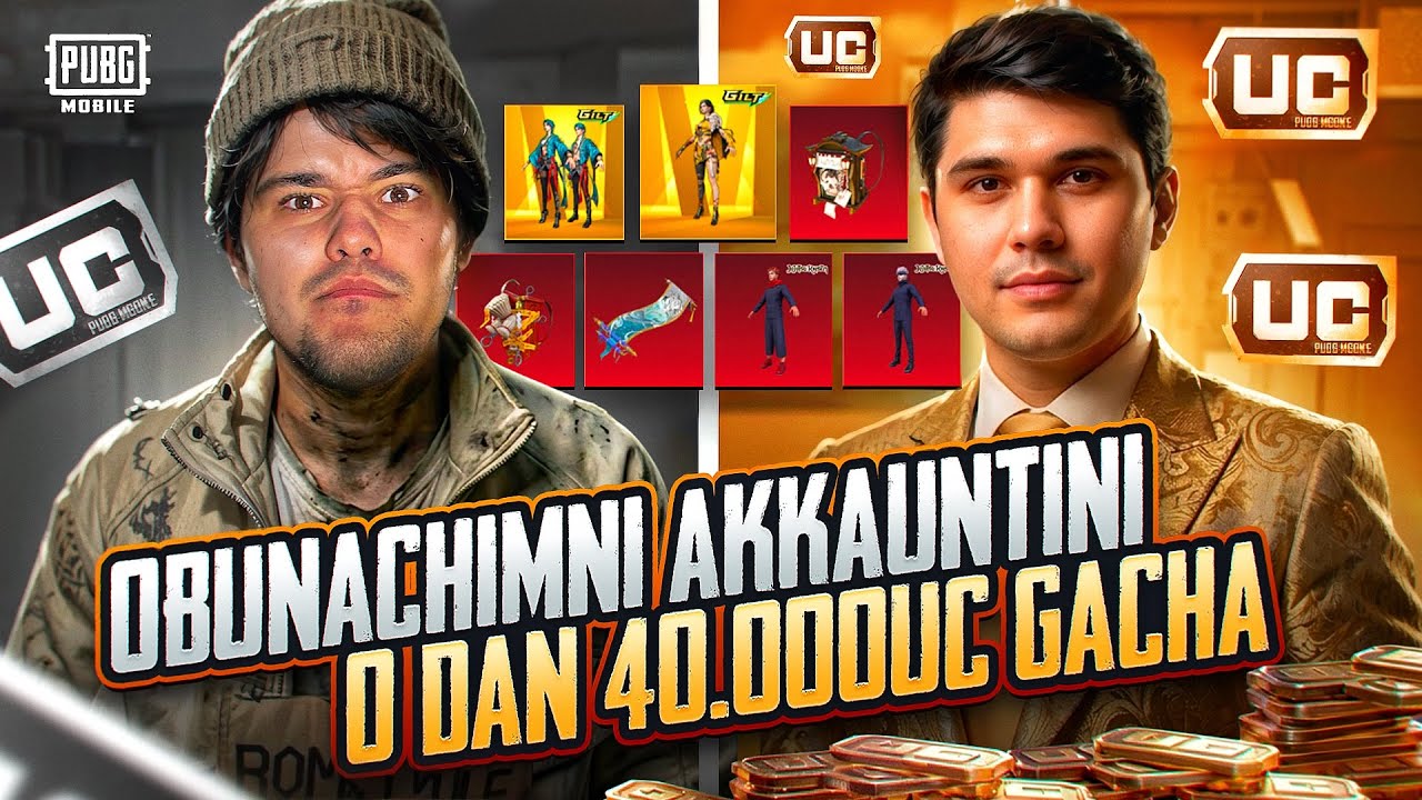 0 DAN 40.000 UCGA OBUNACHIMI AKKAUNTINI OPEN CASE QILDIK