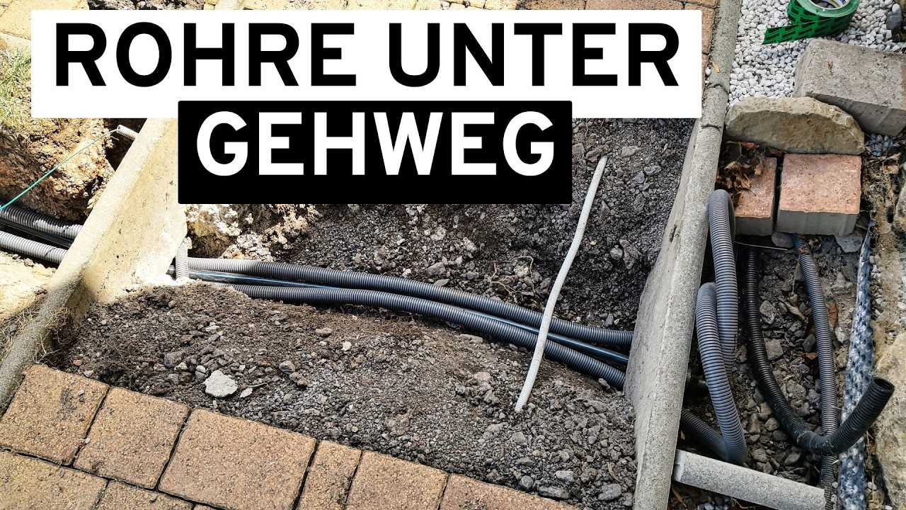 Rasenbewässerung installieren: Wasserrohre unter Gehweg verlegen – So geht's!