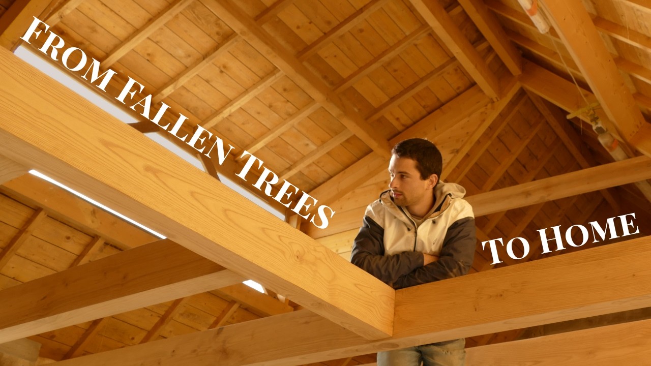 Turning Fallen Trees into Beams for My French Cottage (Full Process)