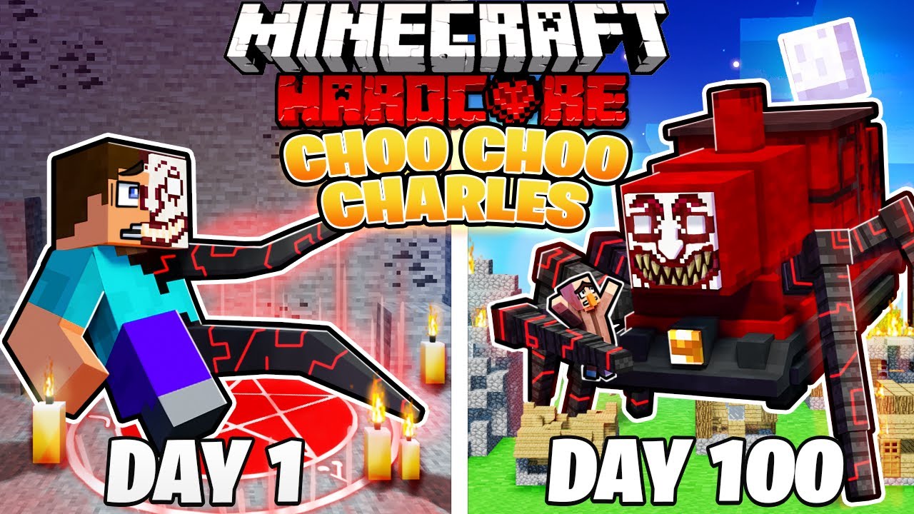 Я выжил 100 ДНЕЙ, играя за ЧУ-ЧУ ЧАРЛЬЗА в режиме ХАРДКОР Minecraft!
