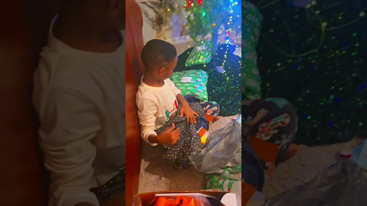 Gifts unfolding time by the kids