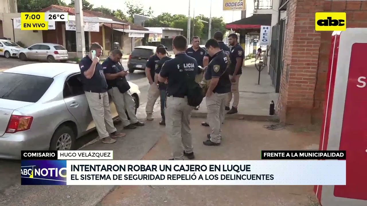 Luque: intentaron robar un cajero frente a la Municipalidad