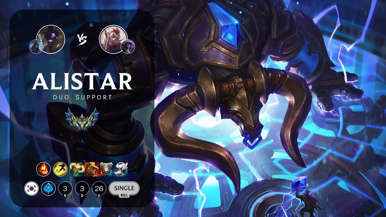 Alistar Support vs Rakan - KR Challenger Patch 13.24