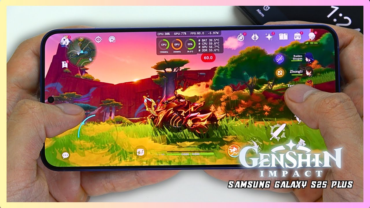 Samsung Galaxy S25 Plus Genshin Impact Gaming test | Snapdragon 8 Elite, 120Hz Display