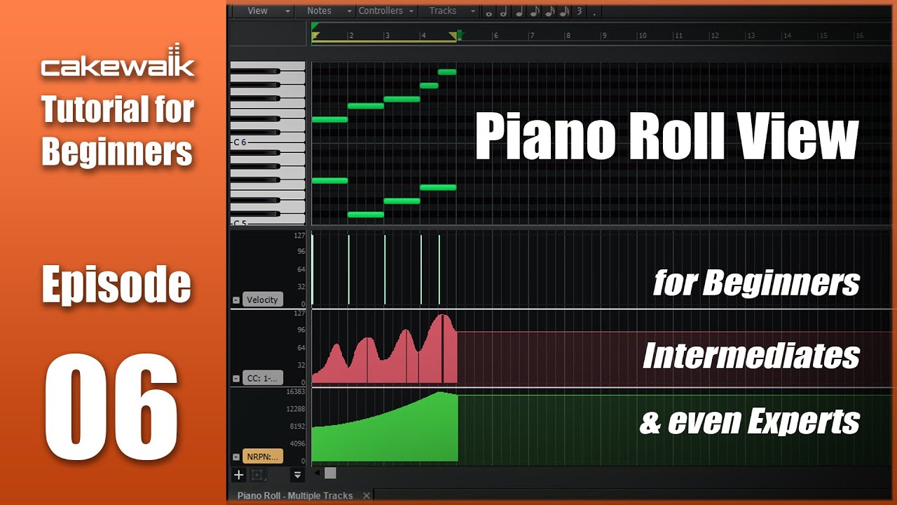 Учебное пособие по Cakewalk E06 • Cakewalk Piano Roll View