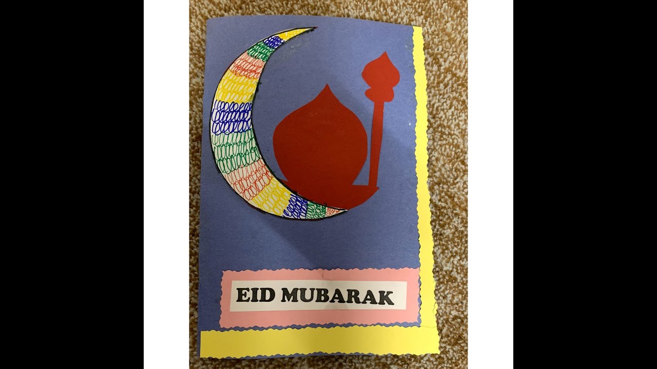Eid-Ul-Fitr Eid Gretting Card || Paper greeting card | Eid Card By Umrah's
