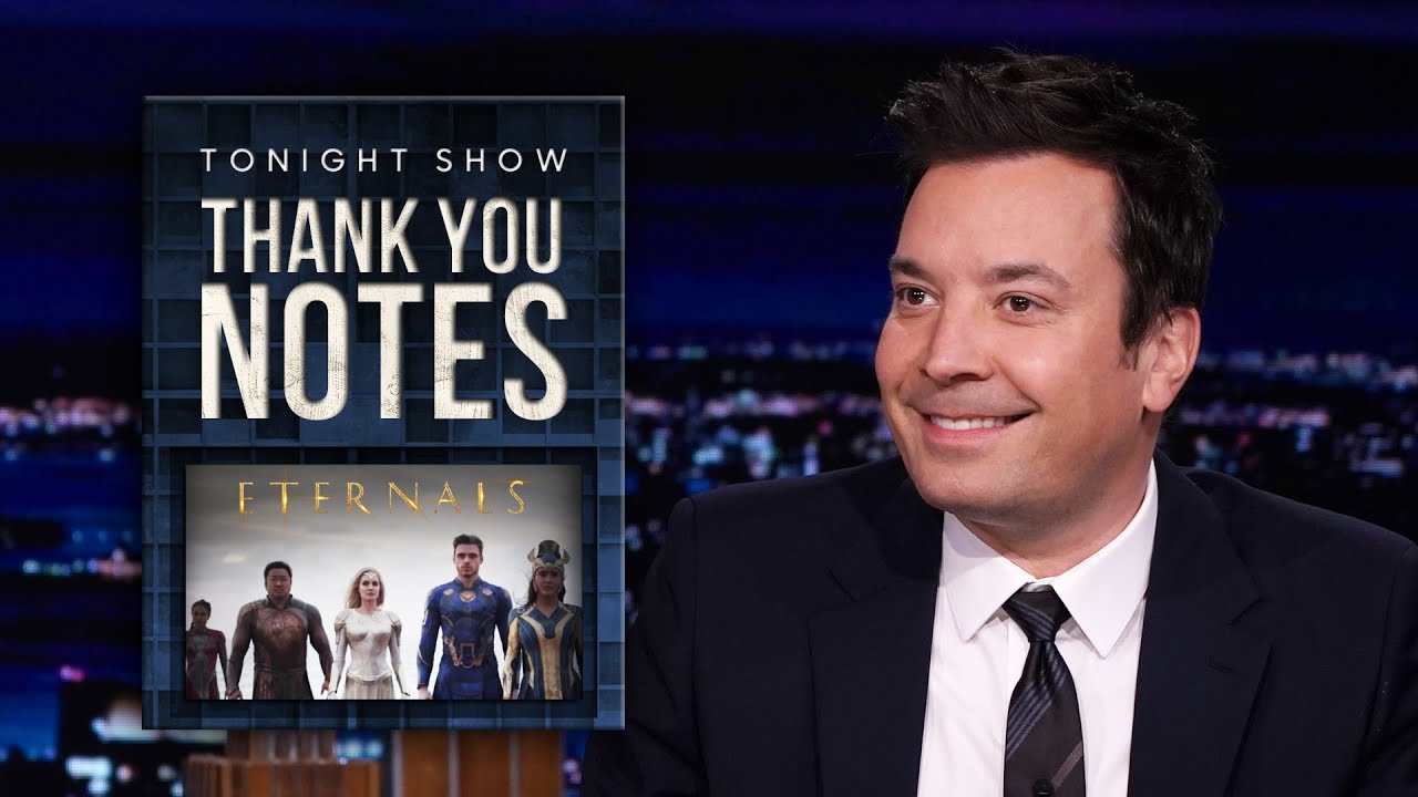 Thank You Notes: Marvel&rsquo;s Eternals, McDonald&rsquo;s McRib NFT | The Tonight Show Starring Jimmy Fallon