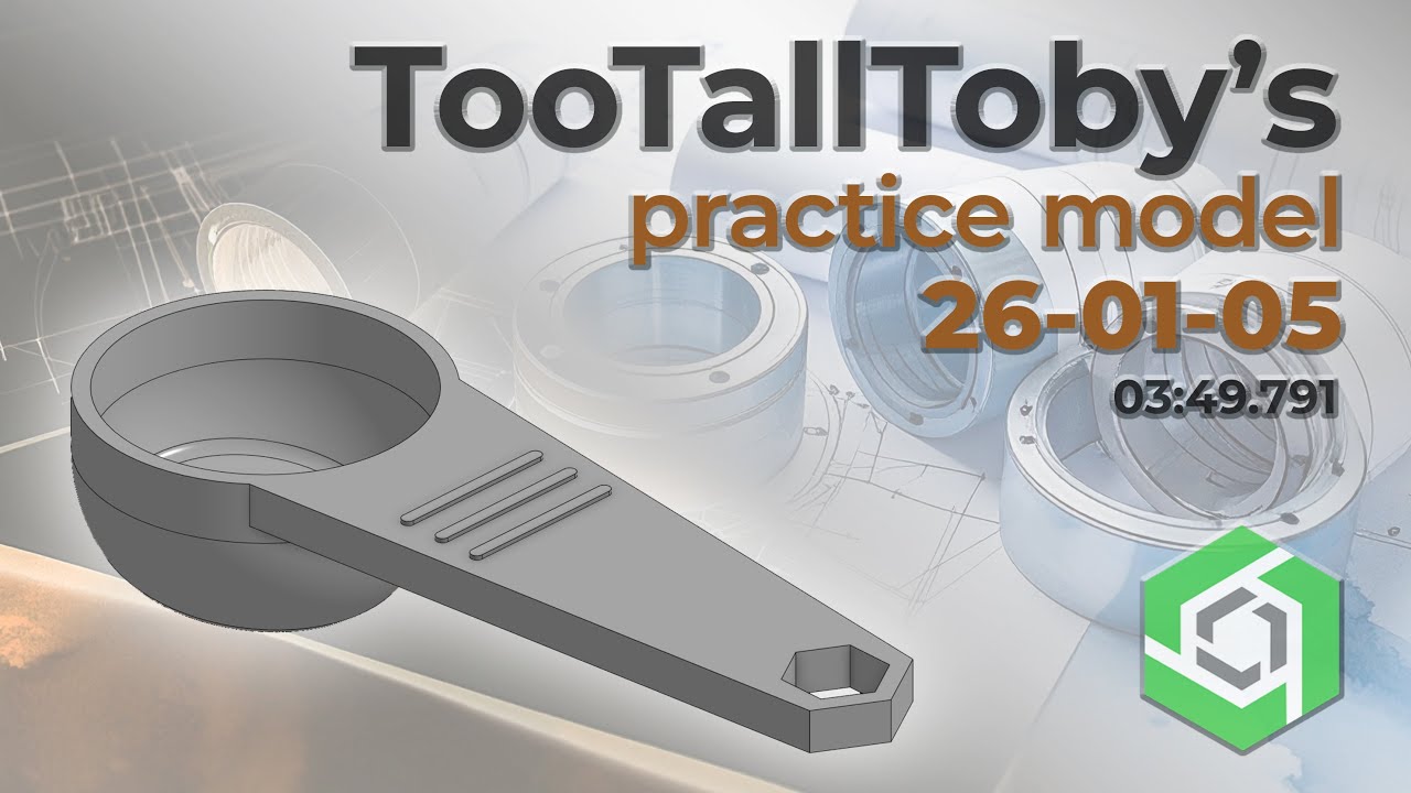 Onshape Speedmodeling Too Tall Toby Practice Model 26-01-05