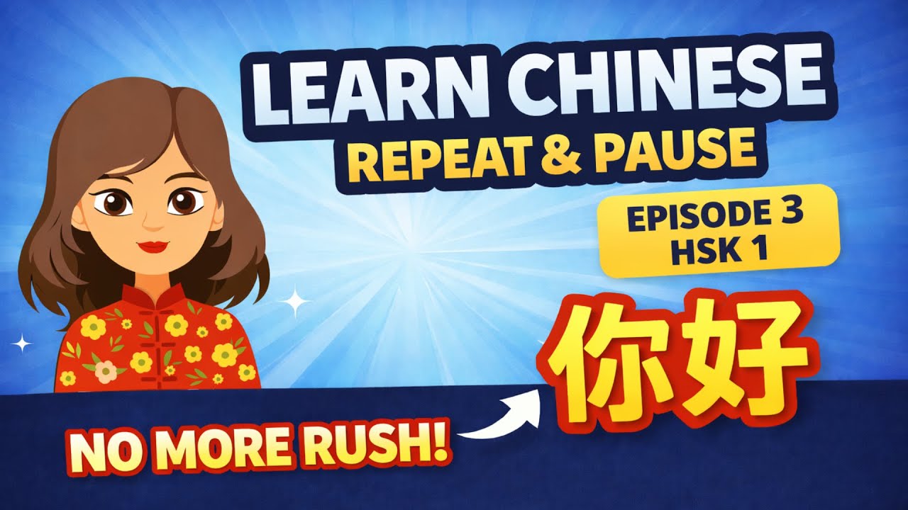 Learn Chinese (HSK 1) - Repeat and Pause | Episode 3