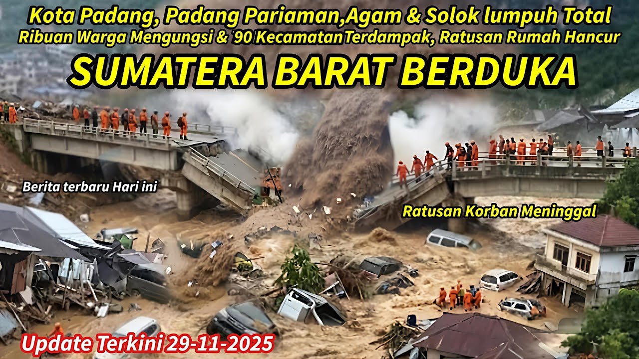 UPDATE BANJIR & LONGSOR SUMBAR ! 90 KECAMATAN TENGGELAM,RUMAH & MOBIL HANYUT,RIBUAN WARGA MENGUNGSI