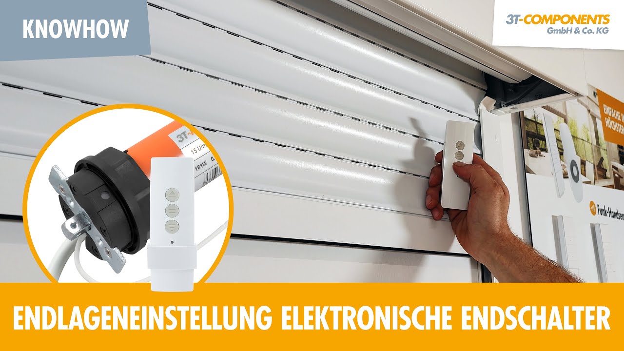 Endlageneinstellung Funk-Rollladenmotoren 3T45-RB 3T35-RB mit elektronischen Endschaltern 3T-MOTORS