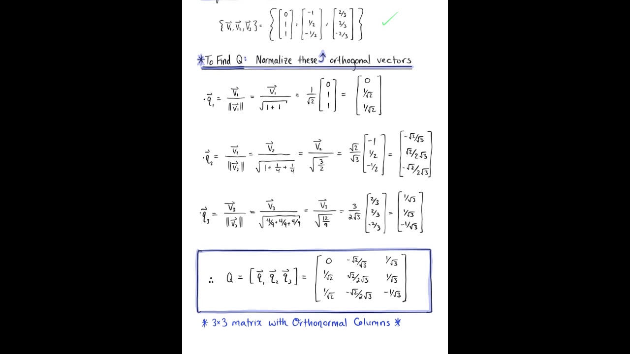 QR Factorization (Example 1)