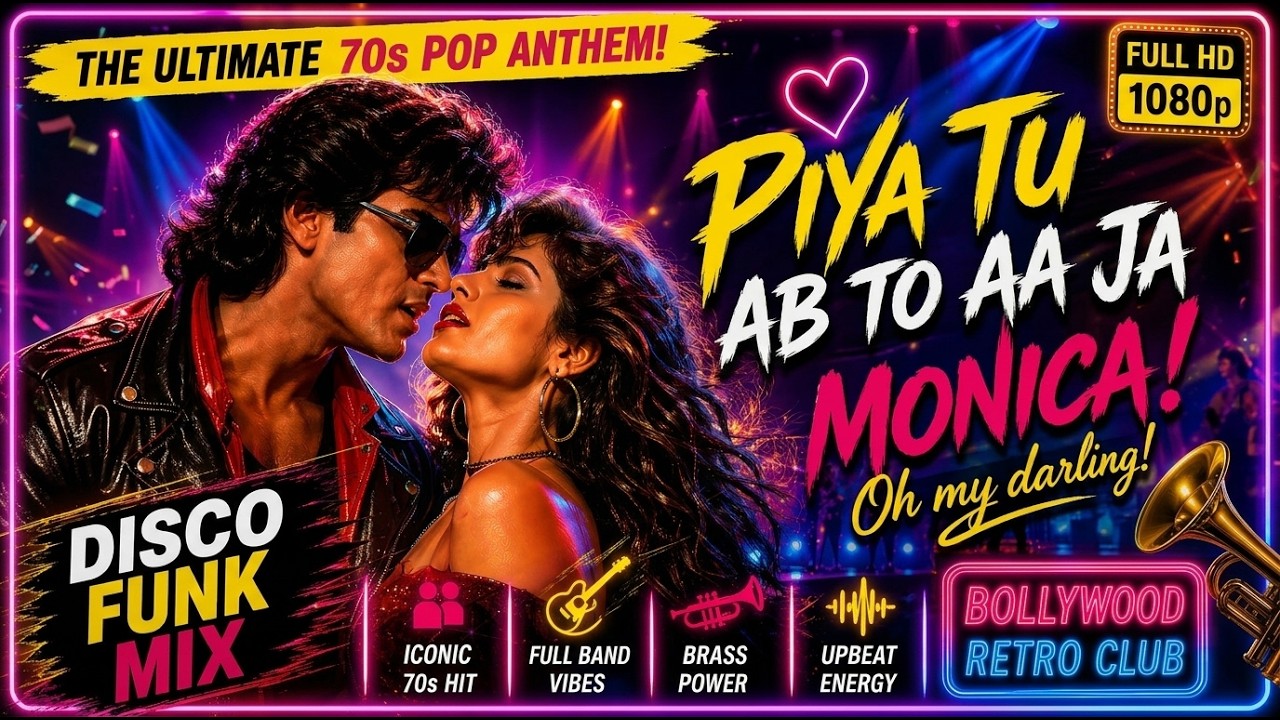 Piya Tu Ab To Aaja | Disco Funk Mix | AI Cover Remix | Bollywood Hits