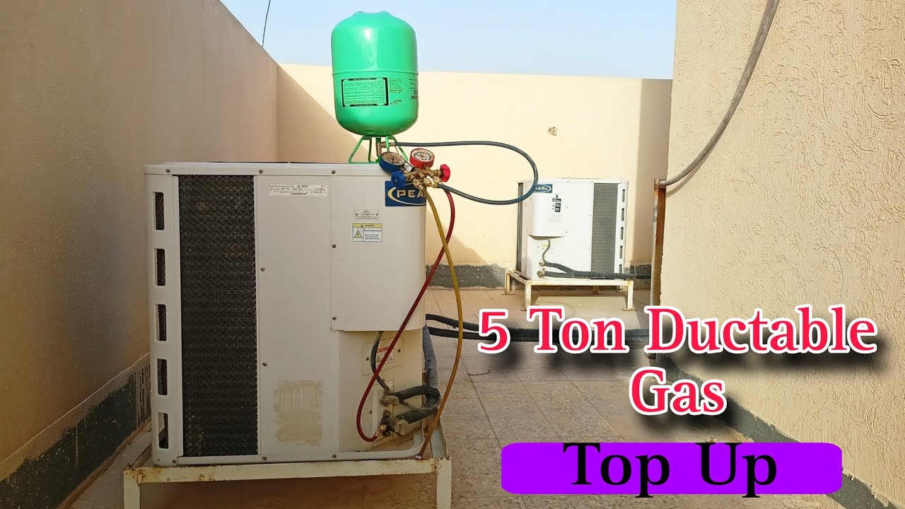 5 Ton Ductable AC Gas  Top-up Complete Prosses In Hindi || HVAC Professional Work