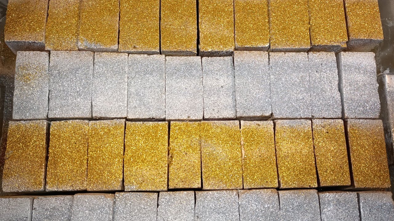 40 pcs reformed chalk | 🟡Gold @  ⚪Silver Spray | Glitters 🟡⚪ | antique effect