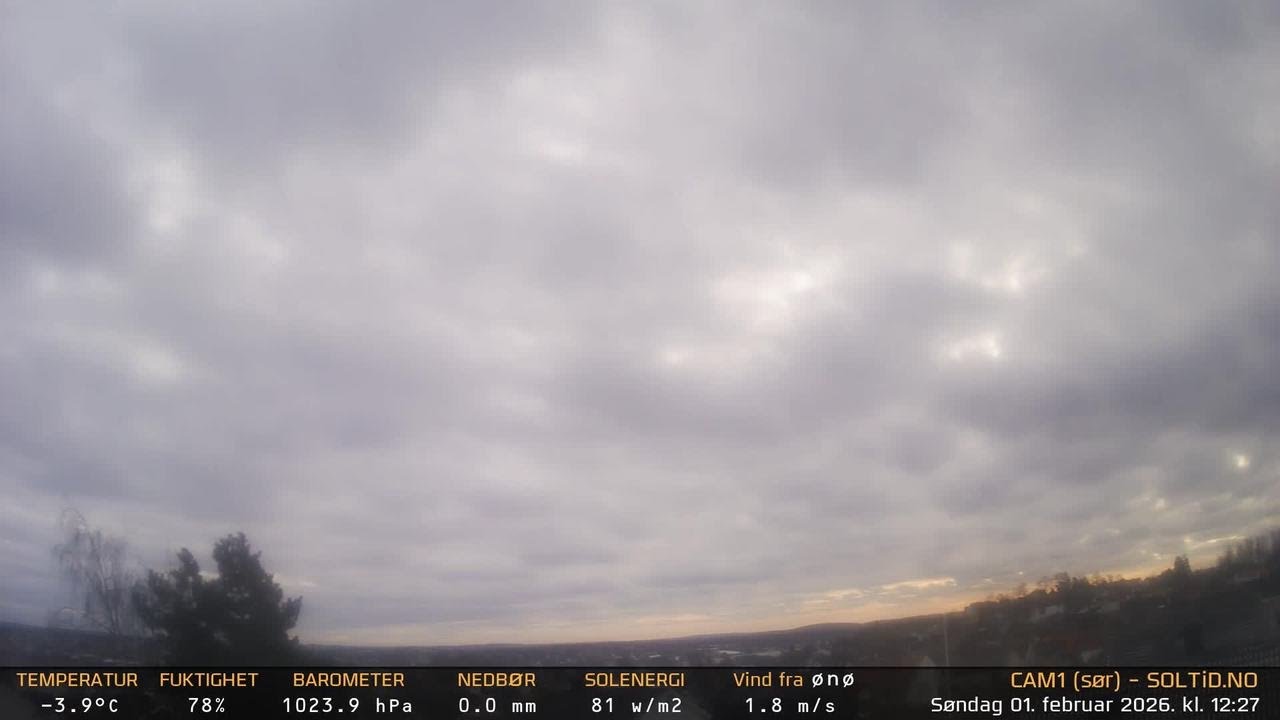Timelapse Cam 1 - 1. februar 2026