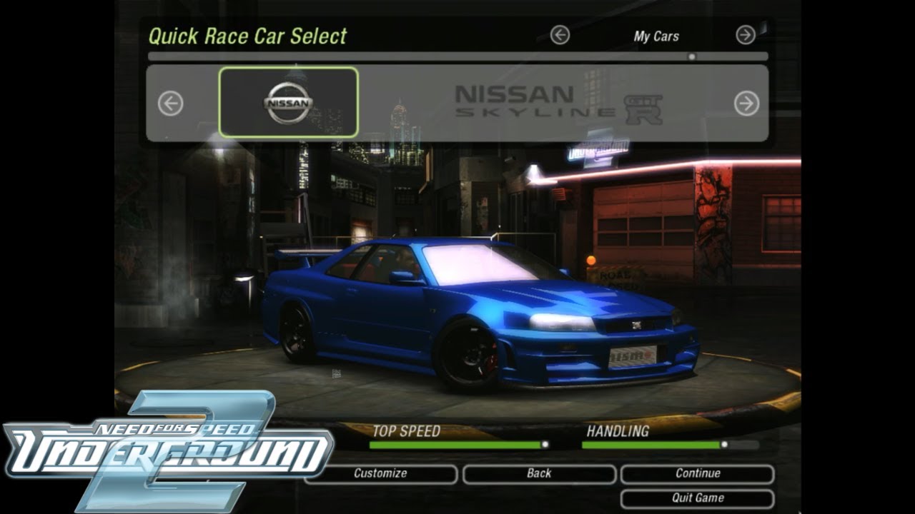 O'Conner's Nissan Skyline R34 in NFS2 (Fast & Furious:2009)