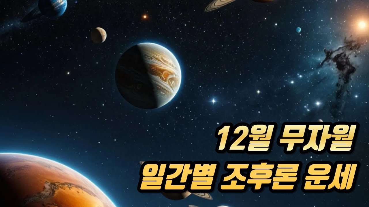 🔥12월 무자월 일간별 조후론 운세 #운세 #사주명리