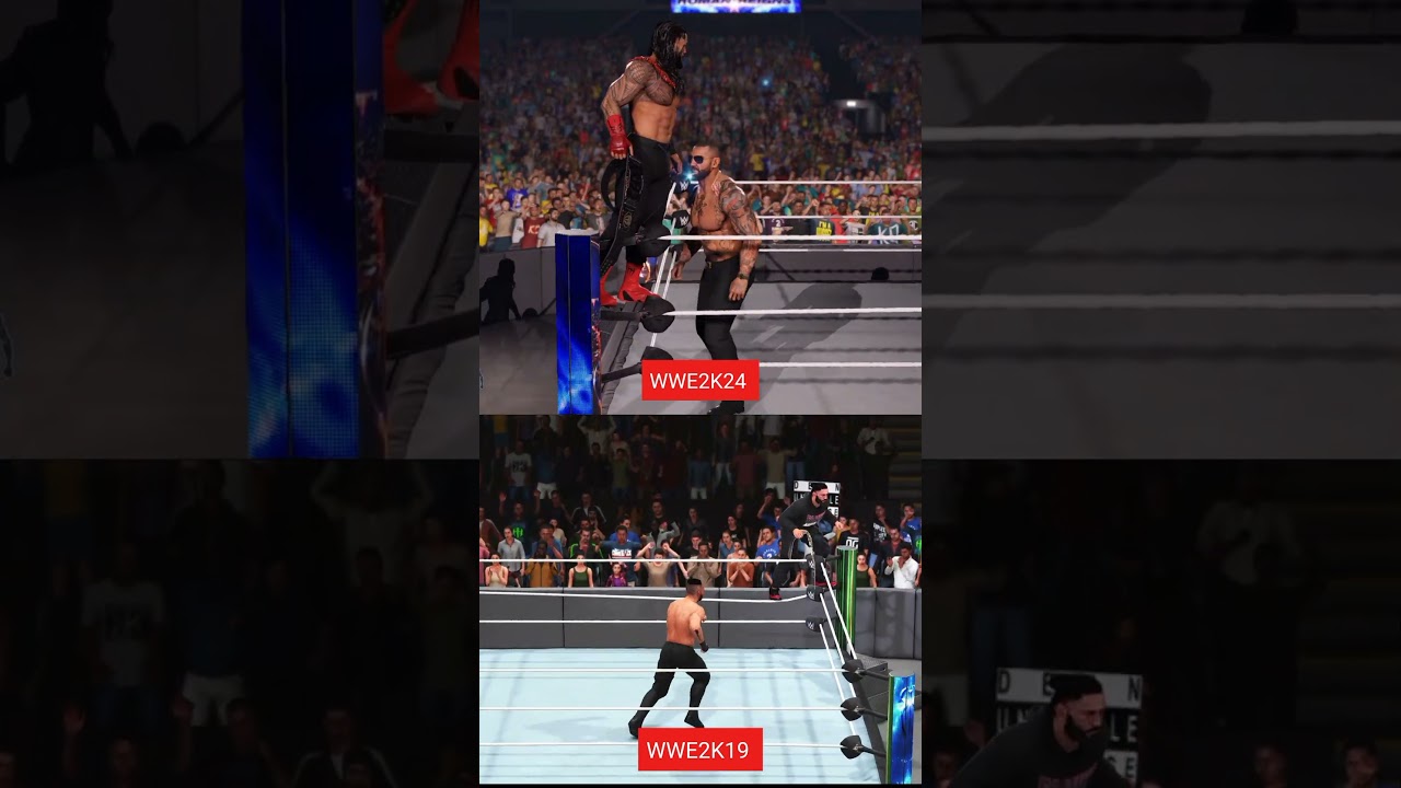 WWE2K24 VS WWE2K19 🤔 Breakout - PHYSICS 🗿