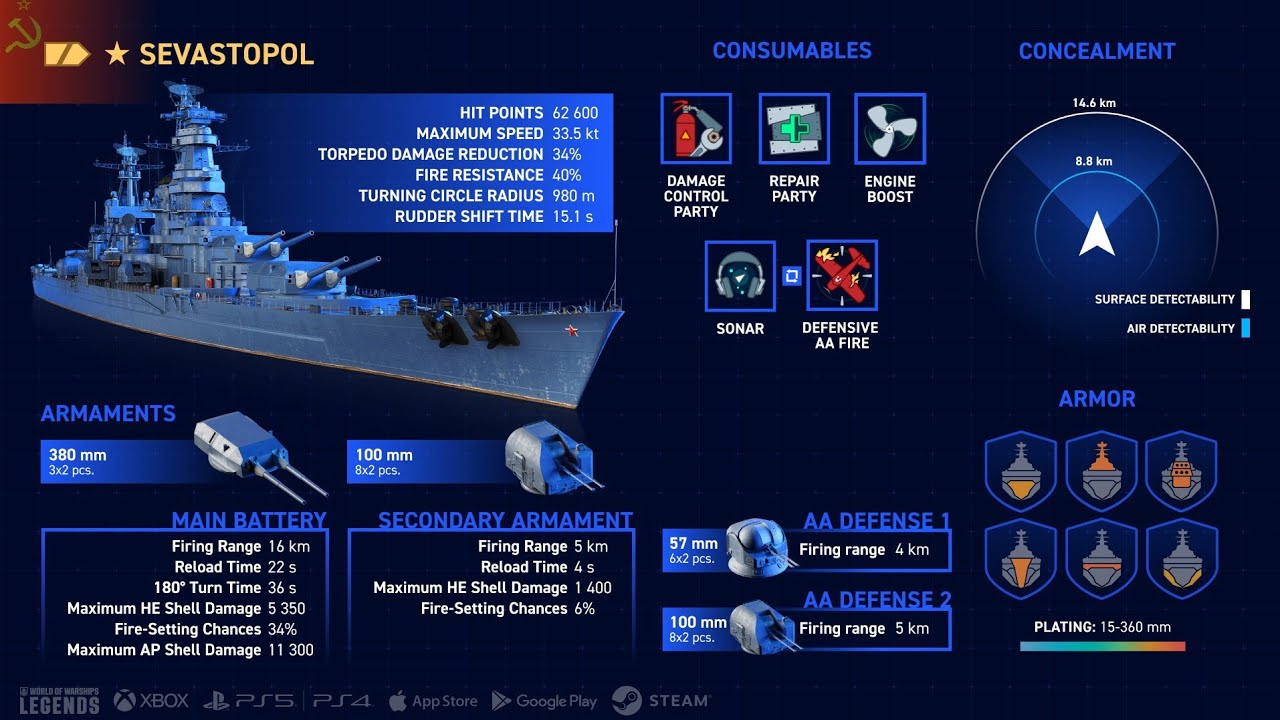 World of warship Legends:Legendary tier Sevastopol