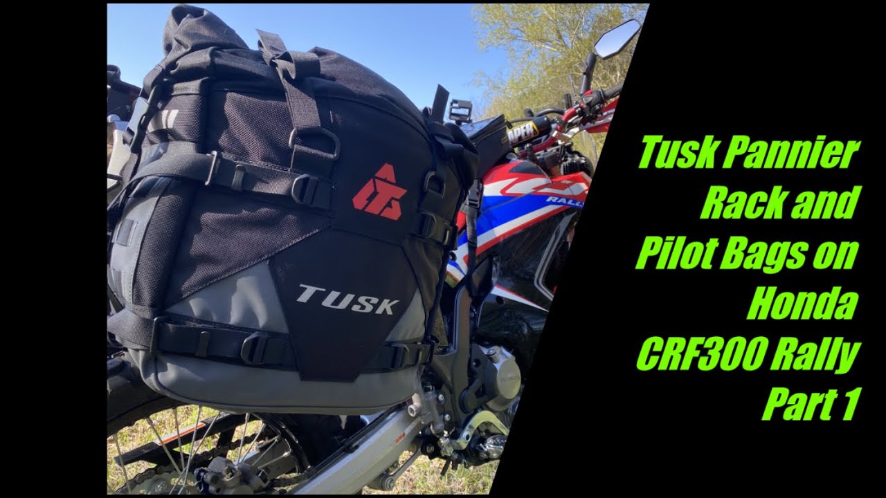 Honda CRF300 Rally Tusk Pannier Rack and Tusk Pilot Pannier Install Part 1