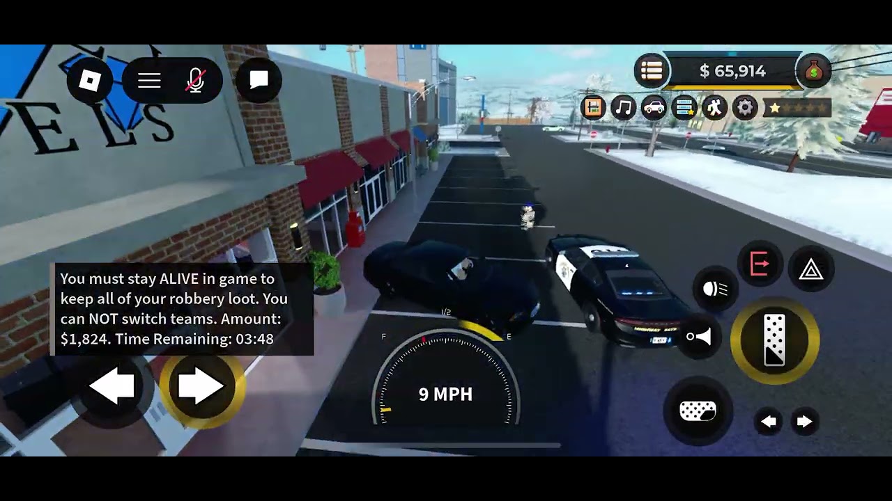 Robbing places in ER:LC then acting like I did nothing wrong! Our server code is nGrbl join today!