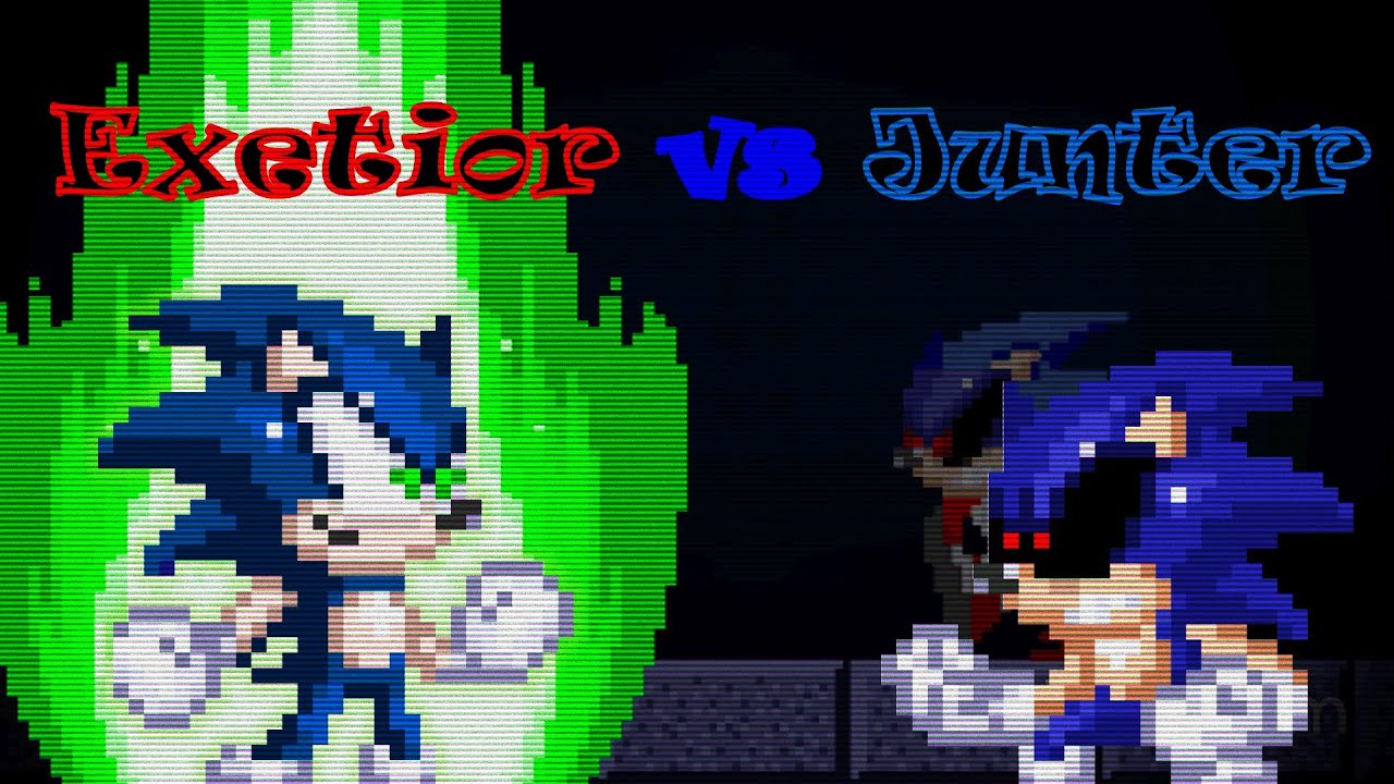 EXETIOR VS JUNTER PHASE 2. Sprite Animation Remake. (No Canon)