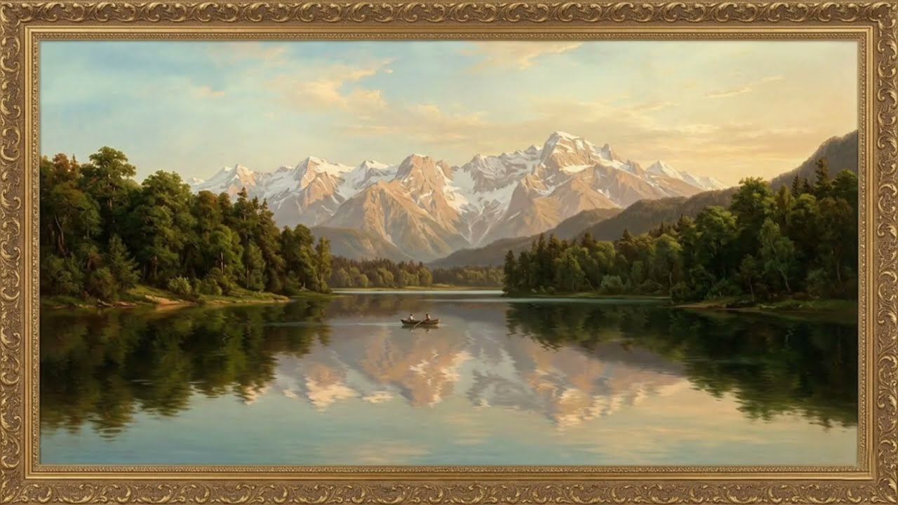 Relaxing Mountain Scenery 🌄 Peaceful Lake Ambience for Sleep & Study