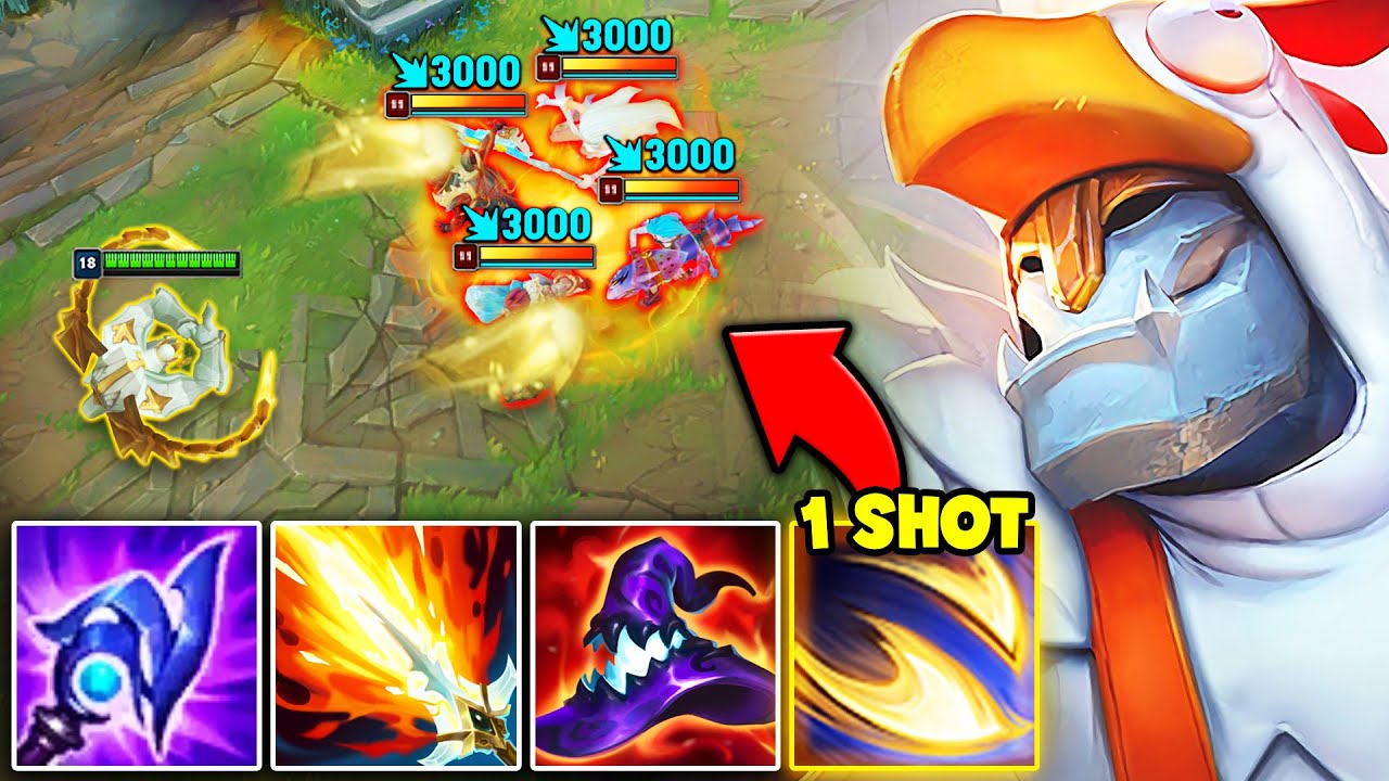 THIS IS WHAT HAPPENS WHEN GALIO HITS 1000 AP! (HIS Q IS A LITERAL GRENADE)