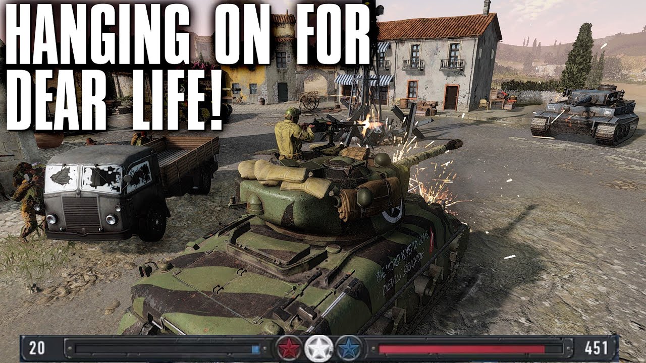 Hanging On For Dear Life in this Epic 1v1 Company of Heroes Match!