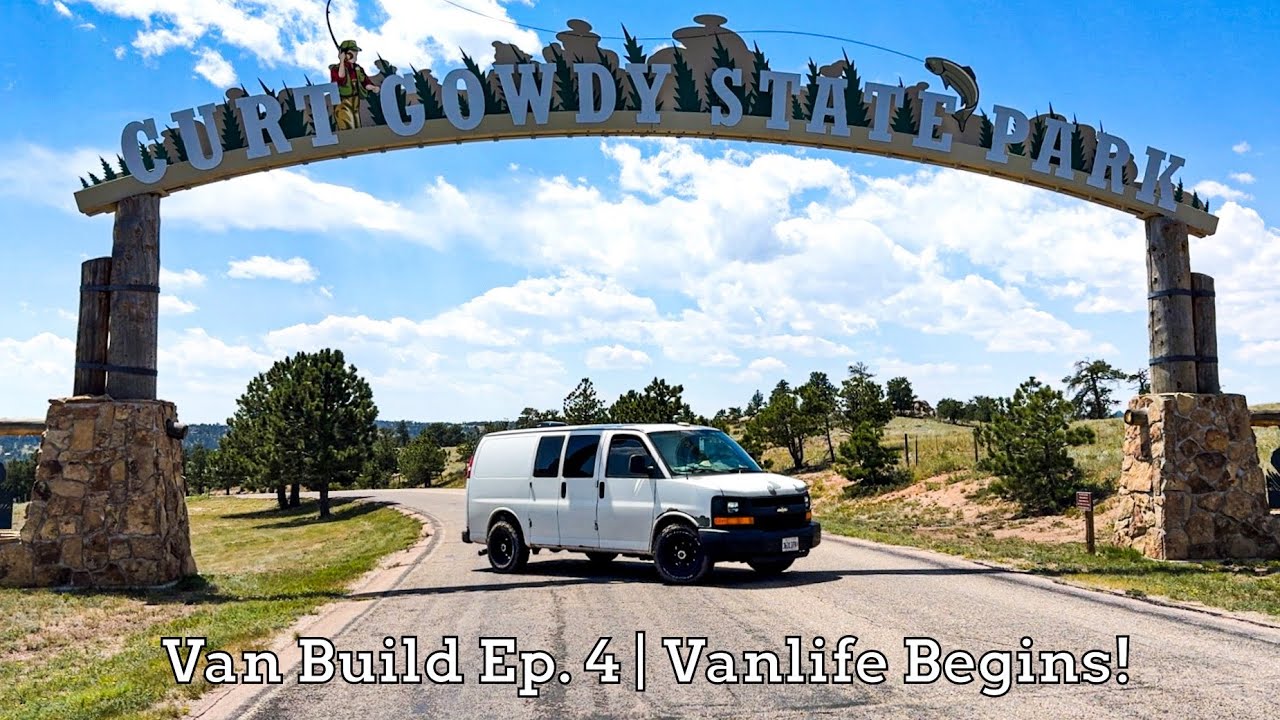 Van Build Pt. 4 & Vanlife Pt. 1 | Illinois to Wyoming & Our Tent Gets Stolen 🙃
