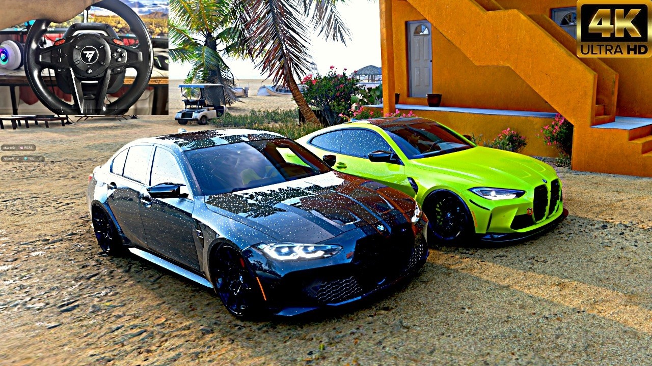 BMW M3 and M4 – 1000+ HP Street Run! Forza Horizon 5!! (Wheel POV)!!