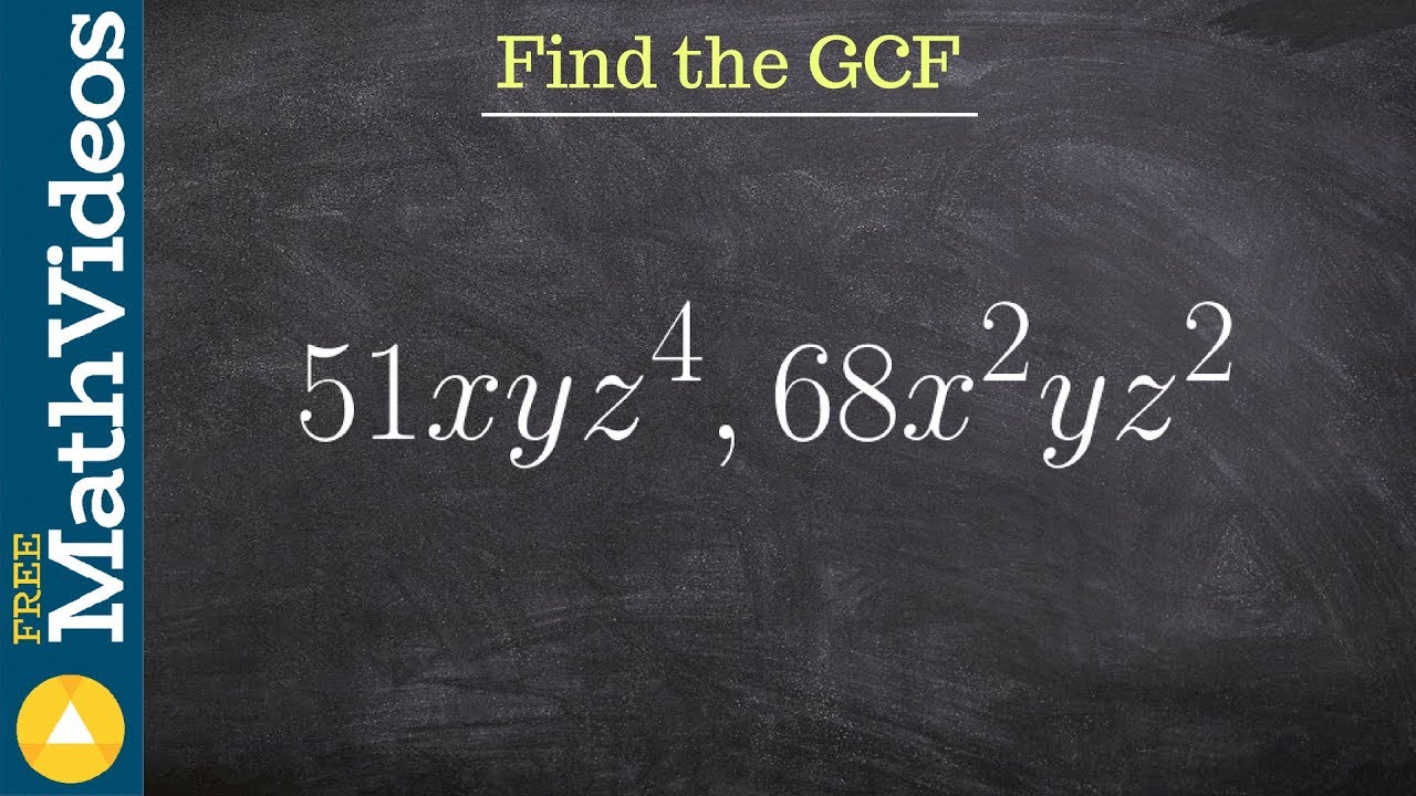 How to find the GCF between two terms