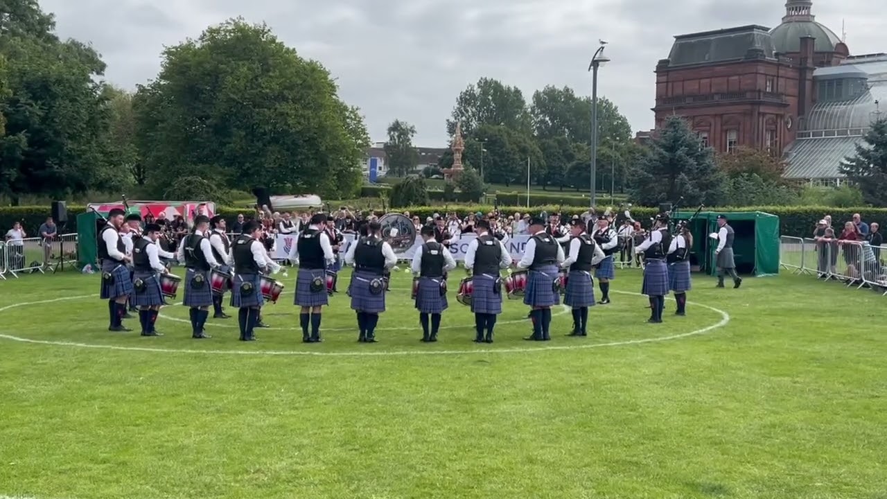 City of Dunedin Pipe Band, Grade 2 MSR, 2025 World Pipe Band Championships. 