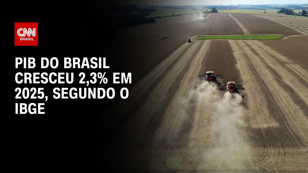 Com impulso do agro, PIB brasileiro cresceu 2,3% em 2025 | HORA H