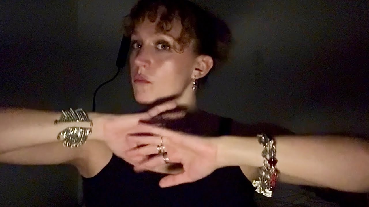 Lofi asmr - tingly hand & jewelry sounds, hair clipping, face brushing 