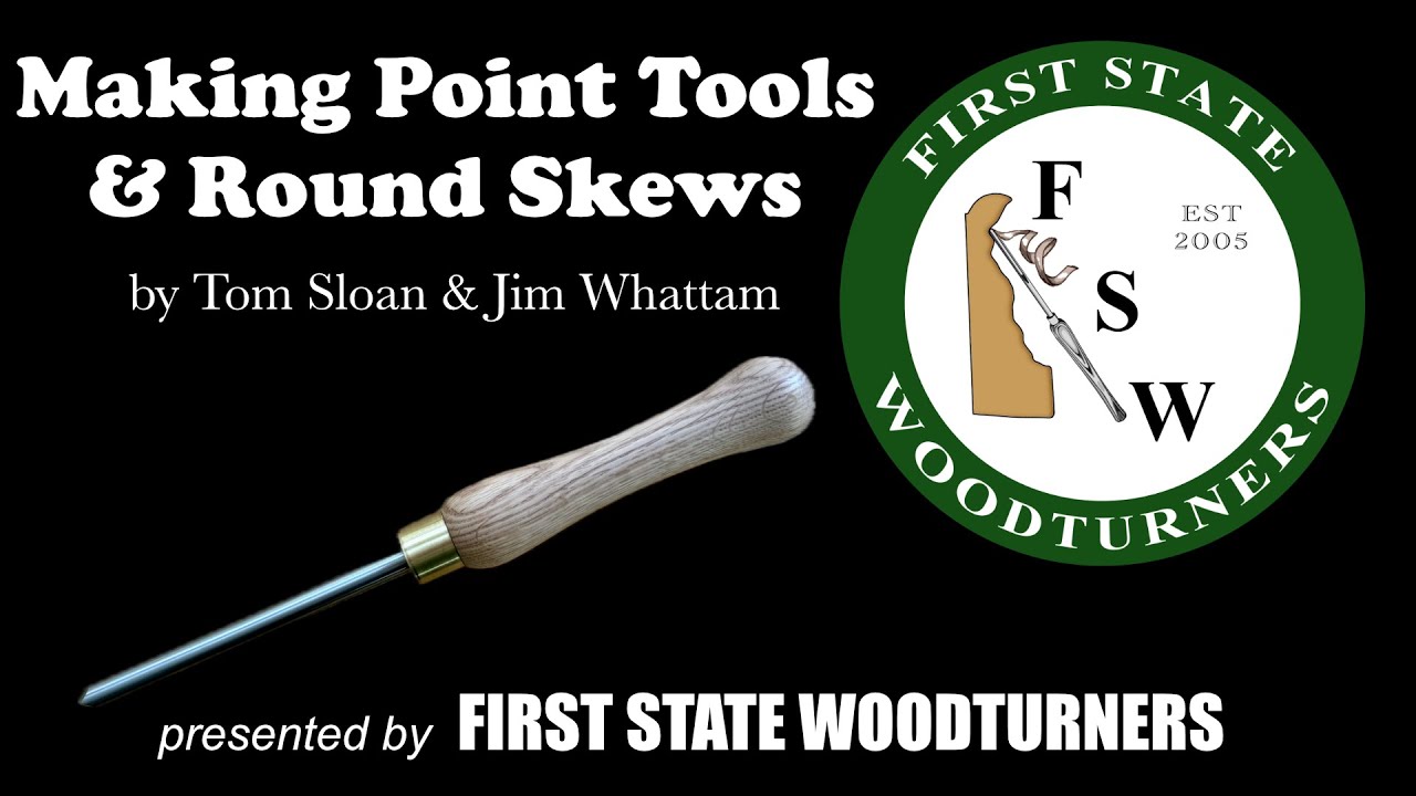 How to Make a Point Tool & Round Skew Chisel - Woodturning