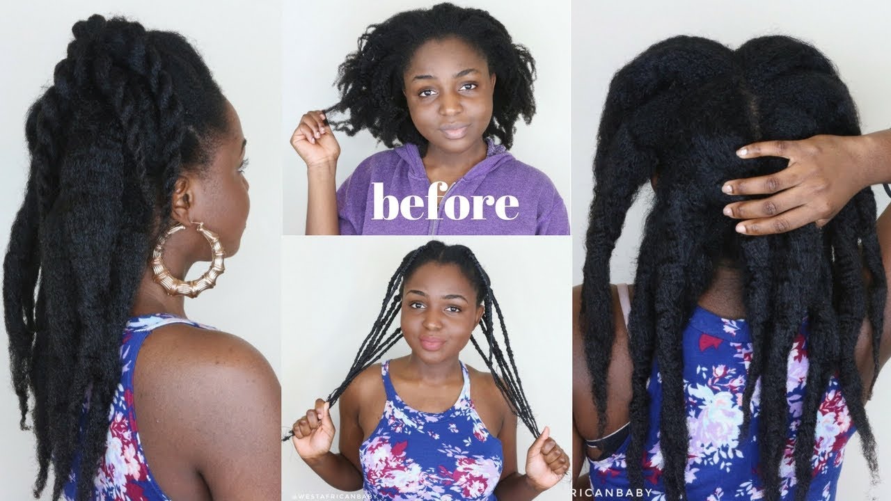 HOW TO Stretch 4c hair & Retain length with AFRICAN Threading (DETAILED)