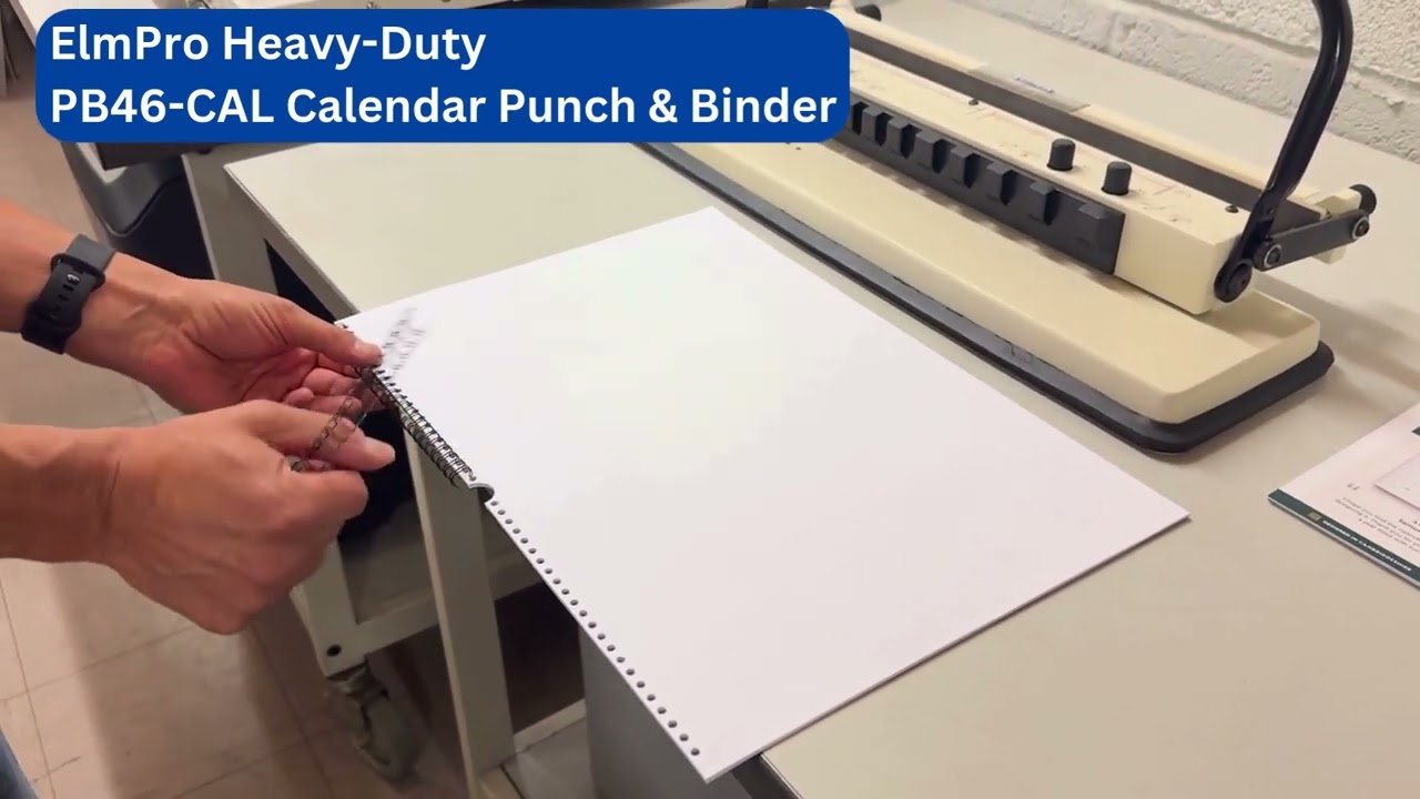 Elmpro PB46 CAL A2, A3, A4, A5 Wire Calendar Binding Machine Video