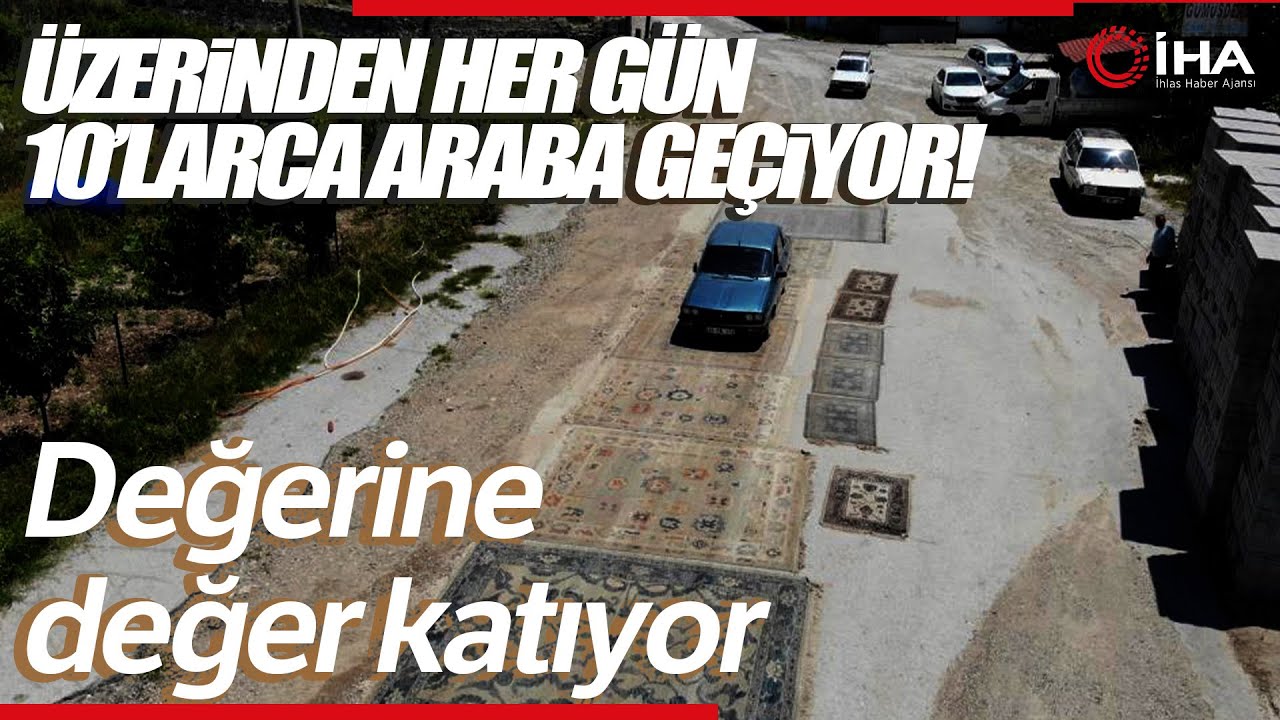 Yollara Serilen Halılar Görenleri Şaşkına Çeviriyor